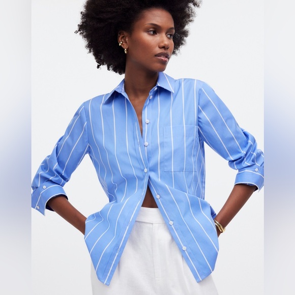 Madewell Tops - Madewell Relaxed Button-Front Shirt in Poplin